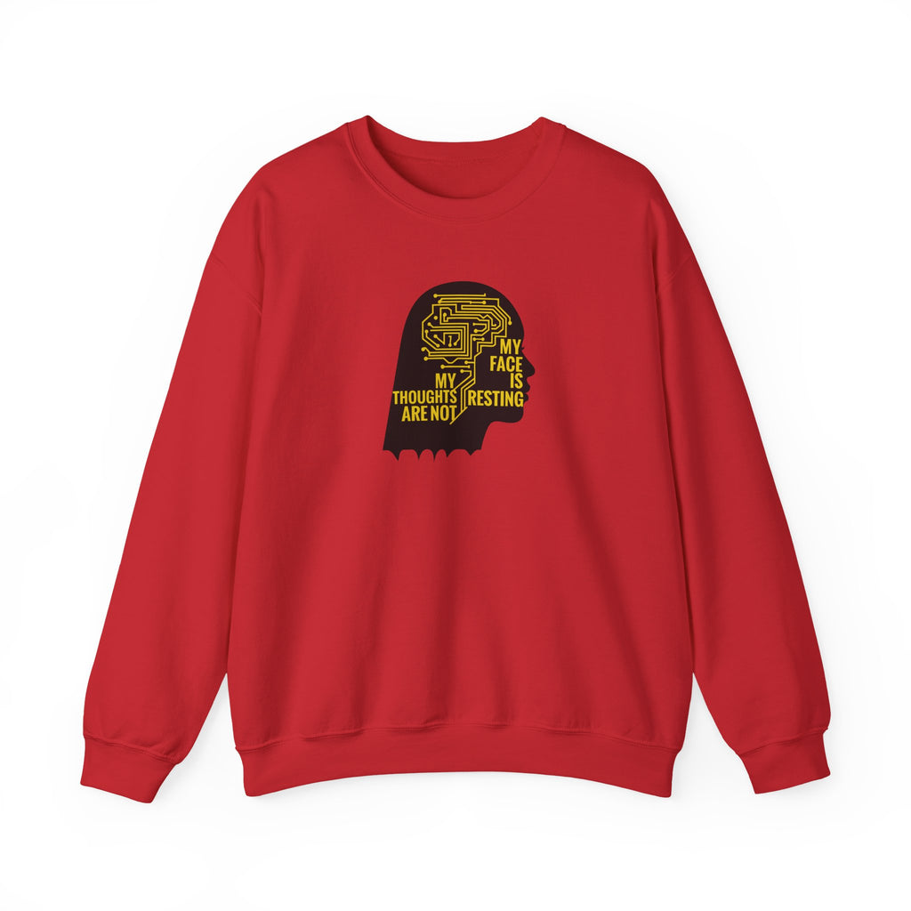 Crewneck Sweatshirt "My Thoughts Are Not Resting" Silhouette Graphic