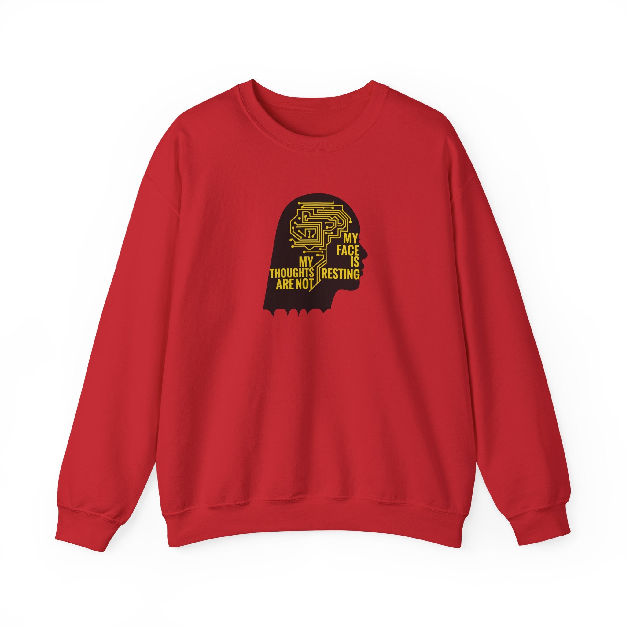 Crewneck Sweatshirt "My Thoughts Are Not Resting" Silhouette Graphic