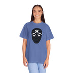 Masked Star Tee  Minimalist Black Mask Graphic T-Shirt