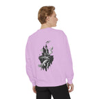 Floating Haunted Castle Sweatshirt Gothic Floating Island Crewneck