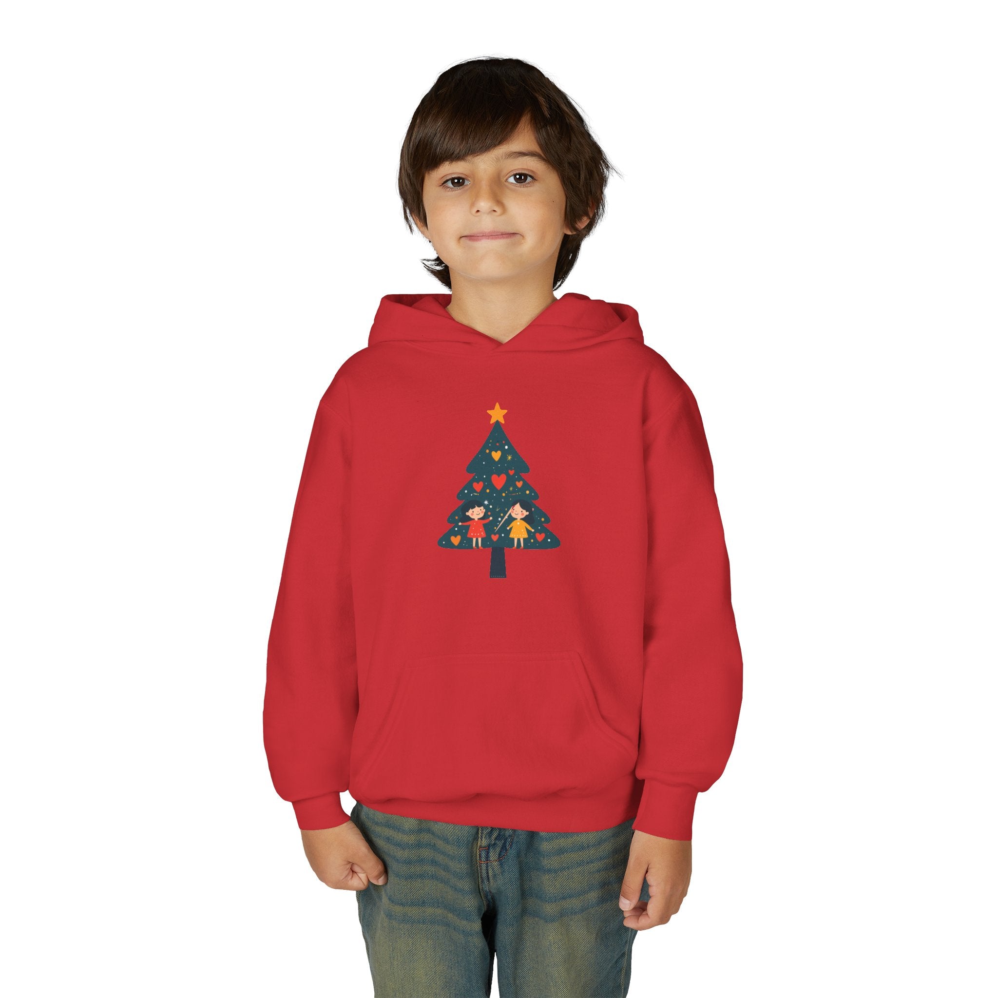 Youth Christmas Tree Hoodie – Cute Kids Holiday Tree Sweatshirt