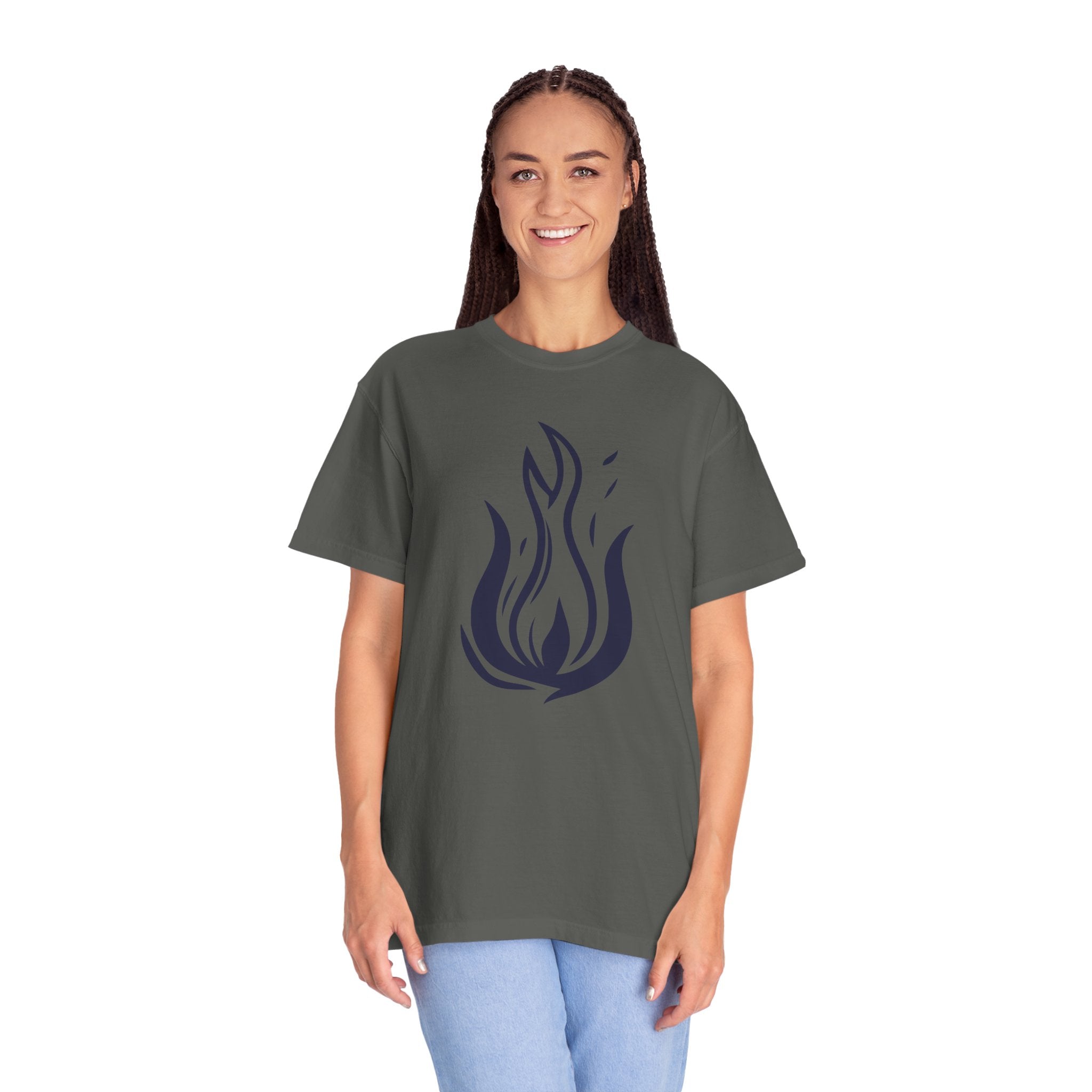 Flame Emblem T-Shirt Minimal Fire Graphic Tee