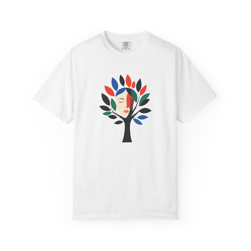 Tree of Faces T-Shirt Colorful Abstract Tree Graphic Tee