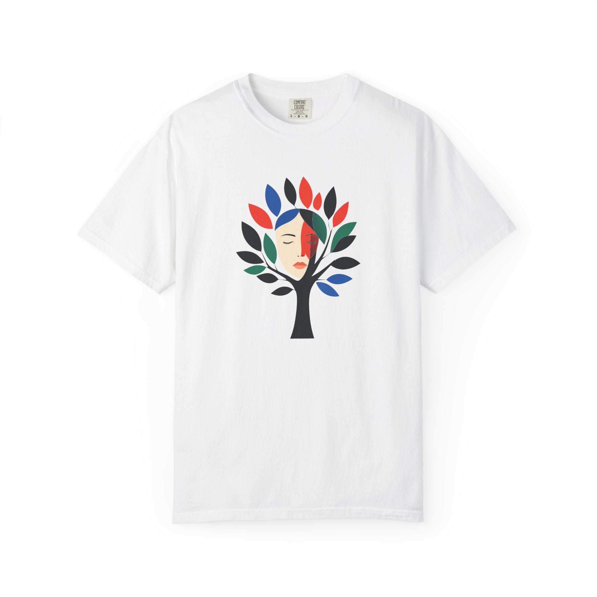 Tree of Faces T-Shirt Colorful Abstract Tree Graphic Tee