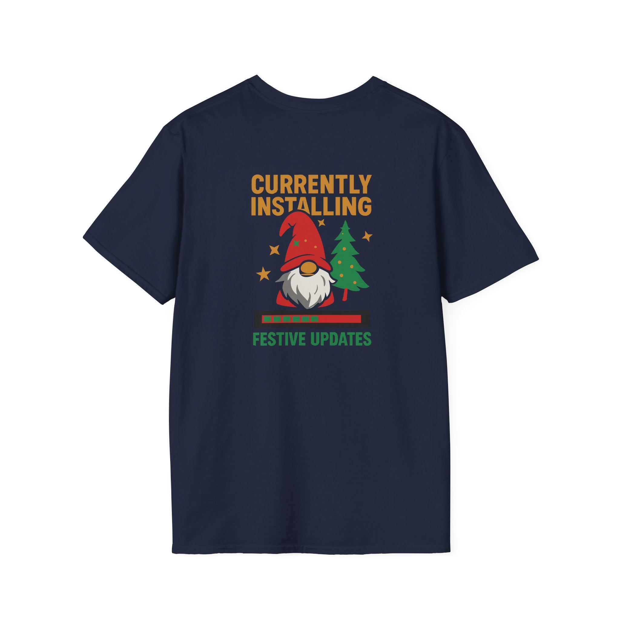 Currently Installing Festive Updates Christmas T-Shirt Holiday Gnome Tee