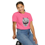 Monster Face T-Shirt Funny Creepy Grinning Monster Graphic Tee