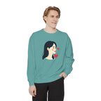 Heart Portrait Sweatshirt Artistic Dual-Face Love Graphic