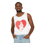 Heart Profile Tank Top — Minimal Feminine Love Graphic