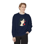 Heart Portrait Sweatshirt Artistic Dual-Face Love Graphic