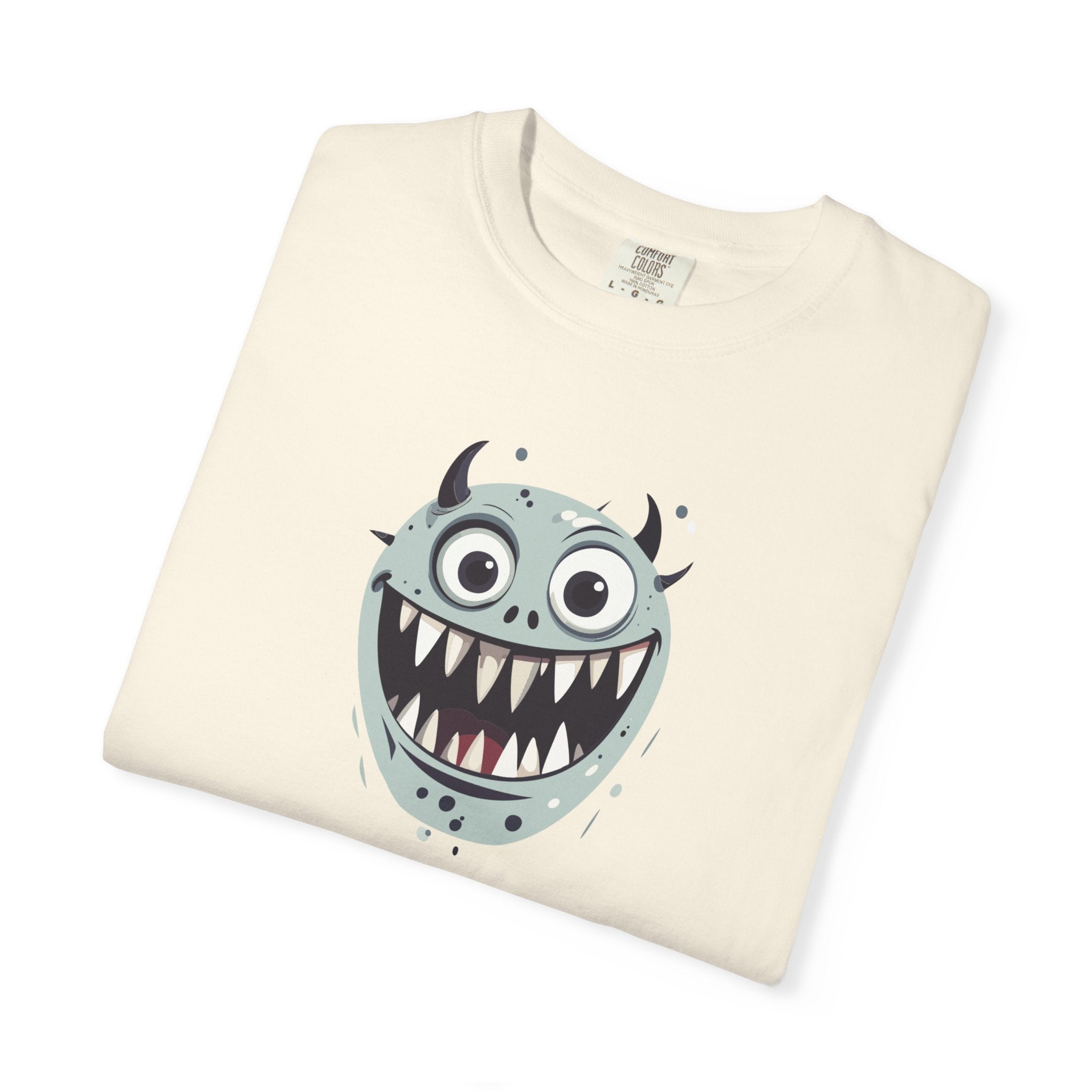 Monster Face T-Shirt Cute Scary Cartoon Graphic Tee