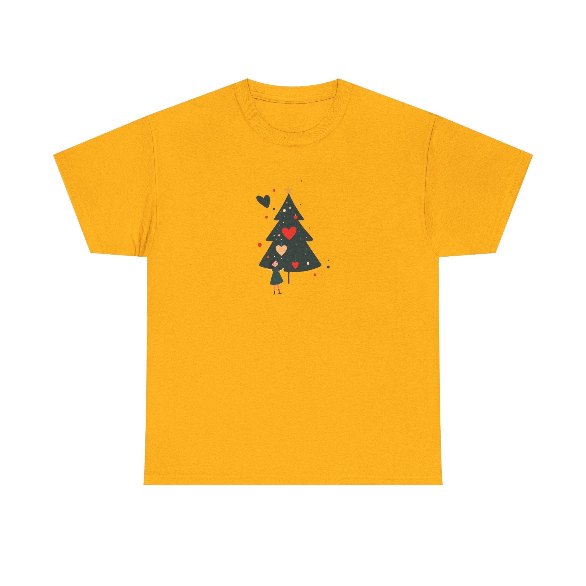 Christmas Tree Tee — Cute Heart Holiday T‑Shirt