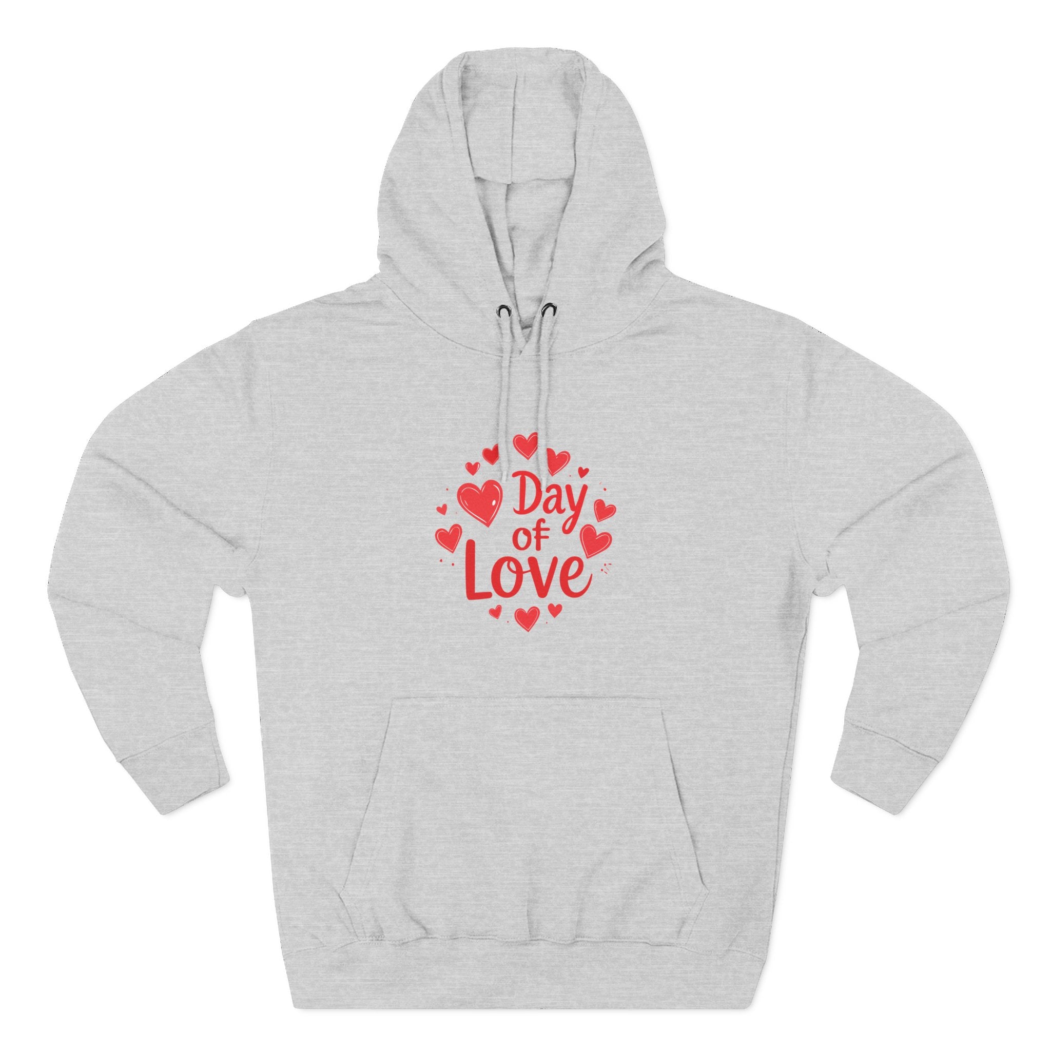 Christmas Wear-Valentine "Day of Love" Hoodie - Heart Graphic Pullover