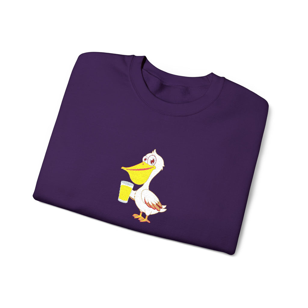 Duck Drinking Lemonade Crewneck Sweatshirt