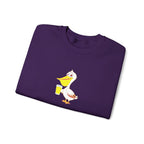 Duck Drinking Lemonade Crewneck Sweatshirt