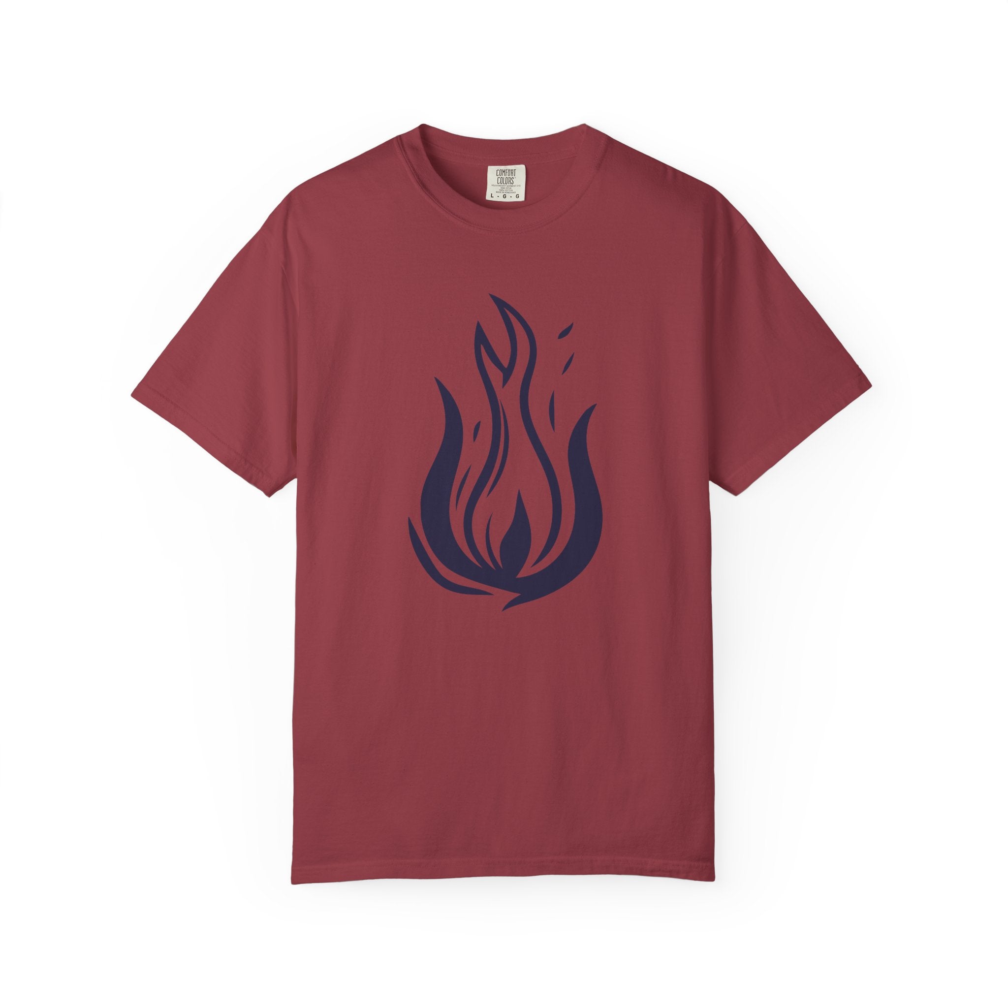 Flame Emblem T-Shirt Minimal Fire Graphic Tee