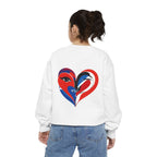 Heart Portrait Sweatshirt Artistic Dual-Face Love Graphic