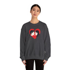 Valentine Couple Heart Crewneck Sweatshirt