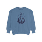 Stylized Flame Graphic Sweatshirt | Minimal Fire Illustration Crewneck