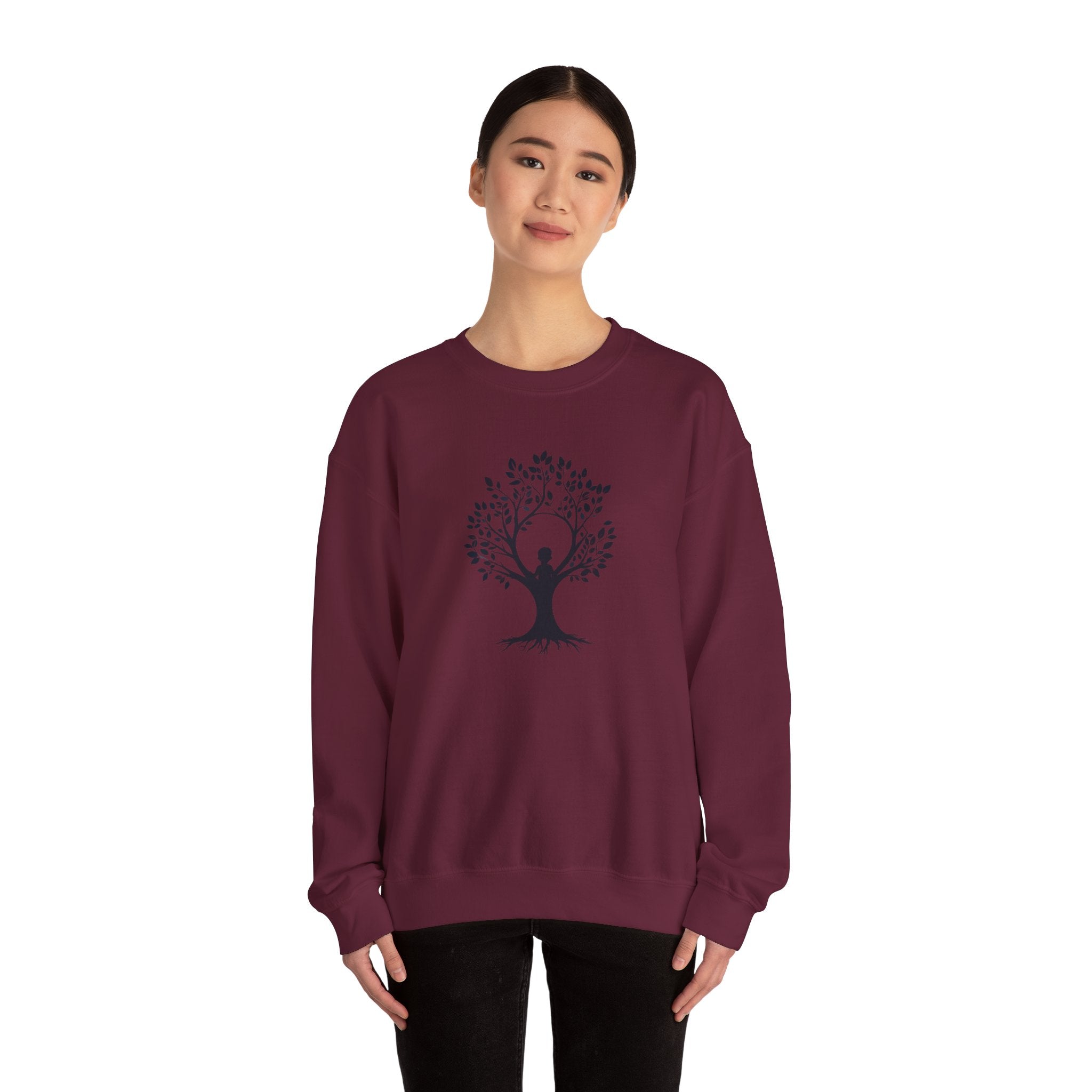 Crewneck Sweatshirt Tree of Life Yoga Silhouette