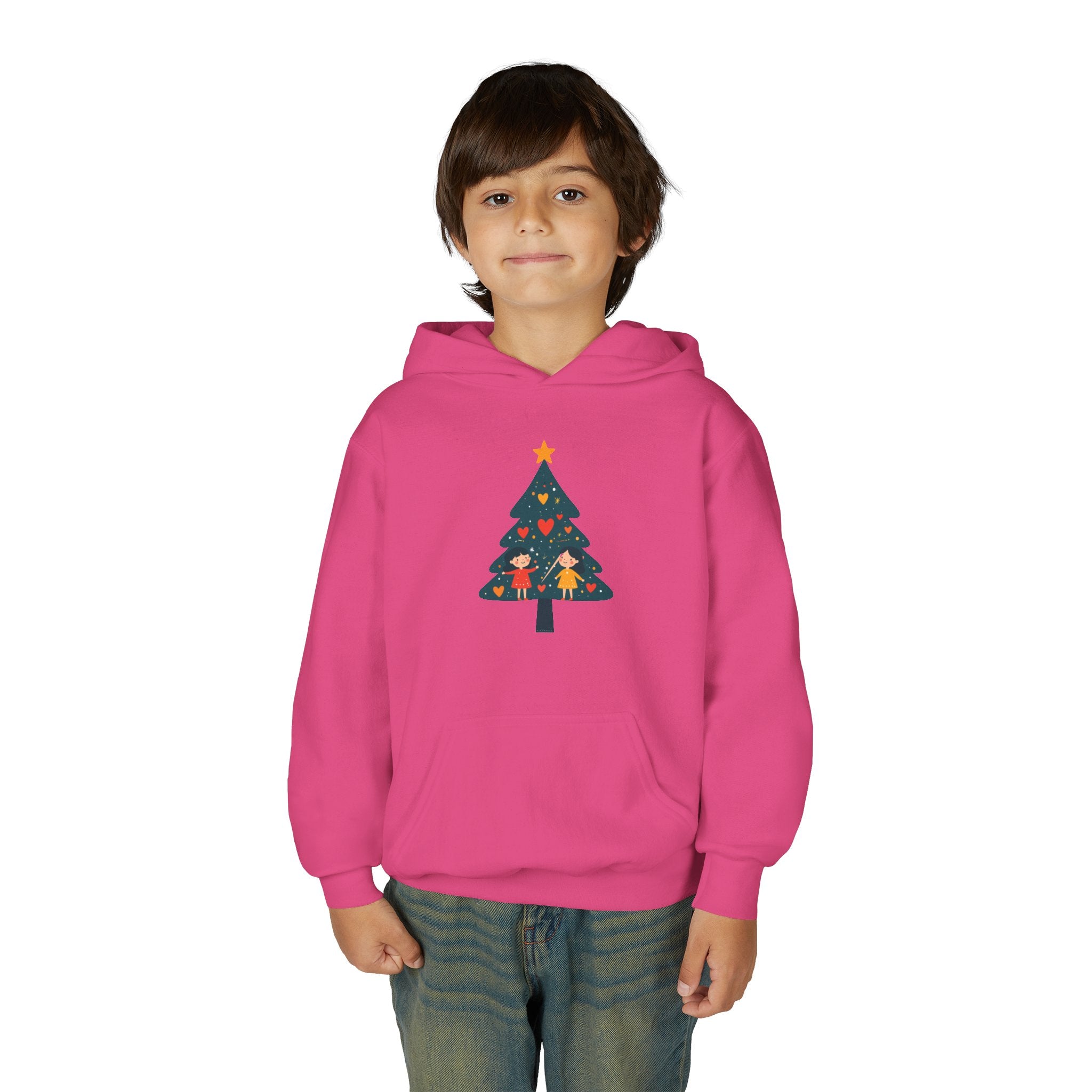 Youth Christmas Tree Hoodie – Cute Kids Holiday Tree Sweatshirt