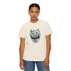 Monster Face T-Shirt Funny Creepy Grinning Monster Graphic Tee