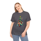 Christmas Tree Graphic Tee Modern Pixelated Holiday T-Shirt