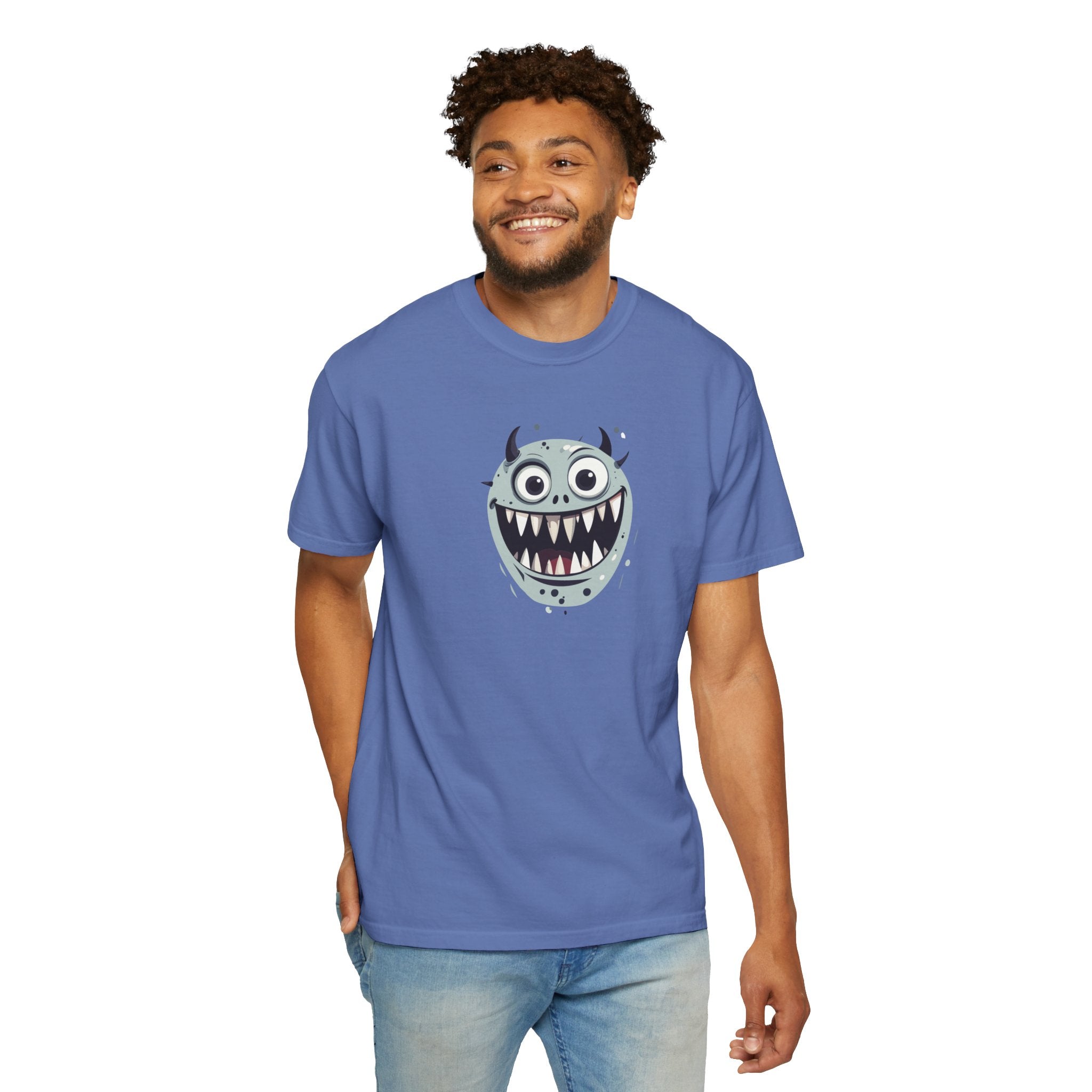 Monster Face T-Shirt Cute Scary Cartoon Graphic Tee