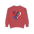 Heart Portrait Sweatshirt Artistic Dual-Face Love Graphic
