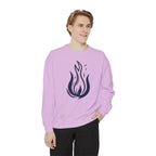 Stylized Flame Graphic Sweatshirt | Minimal Fire Illustration Crewneck