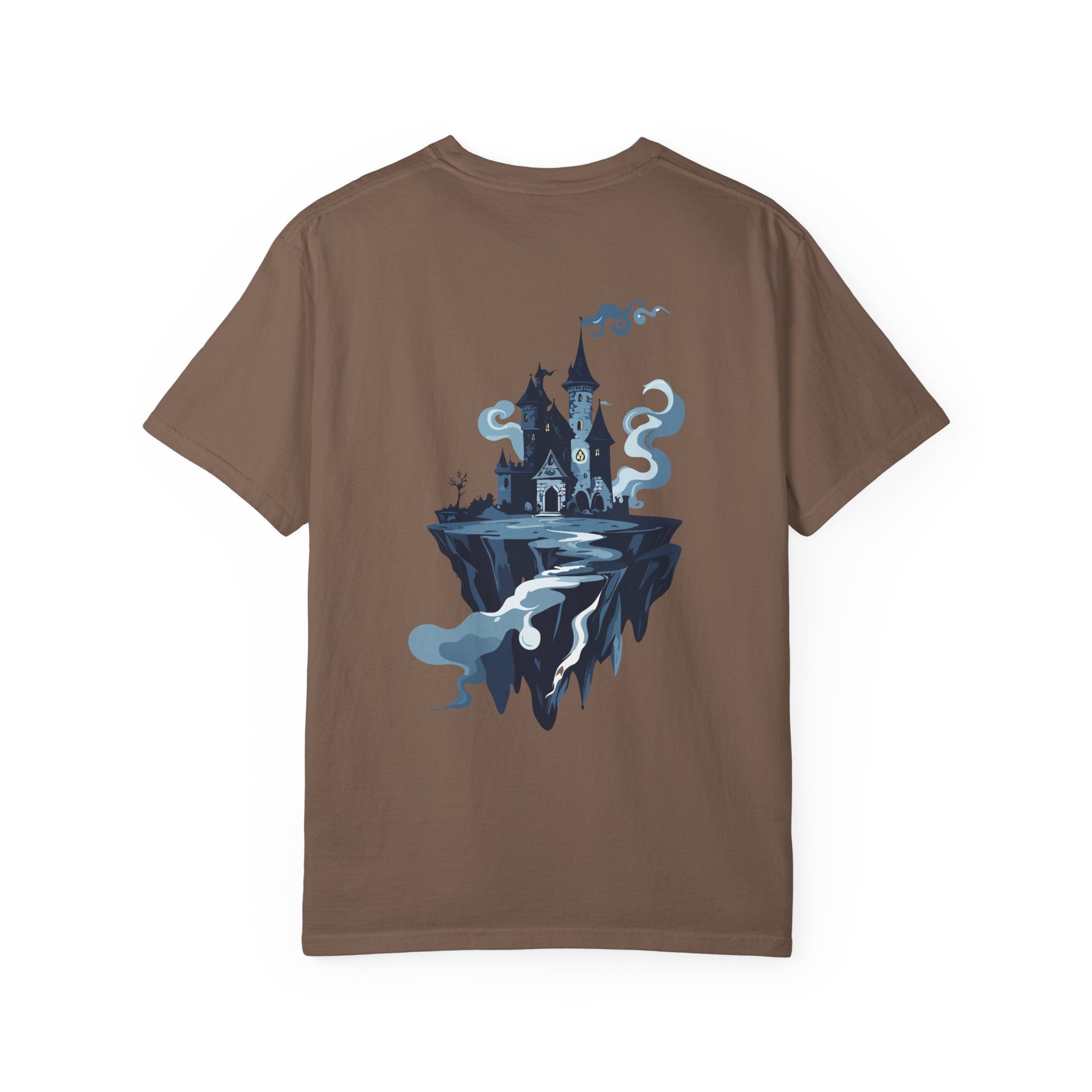 Floating Haunted Castle T‑Shirt Spooky Gothic Fantasy Tee