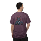 Samurai Warrior Graphic T-Shirt Retro Neon Japanese Armor Tee