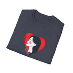 Love Heart Portrait T-Shirt Woman Face Profile