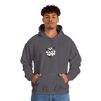 Embroidered Floral Butterfly Hoodie Monochrome Rose & Butterfly Graphic Sweatshirt