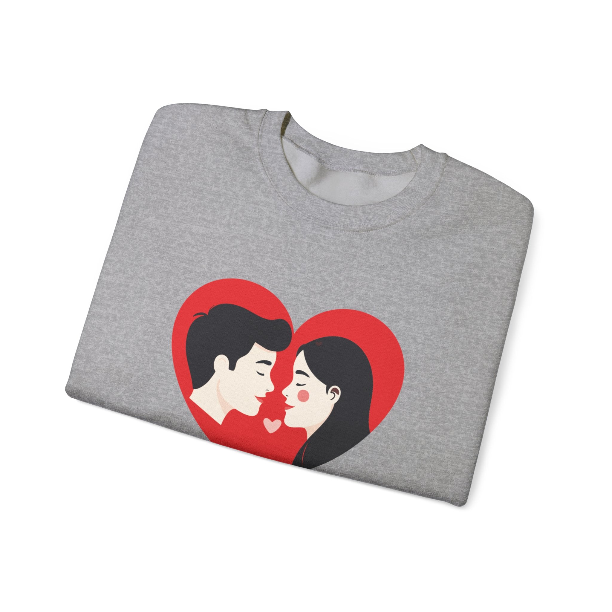 Valentine Couple Heart Crewneck Sweatshirt