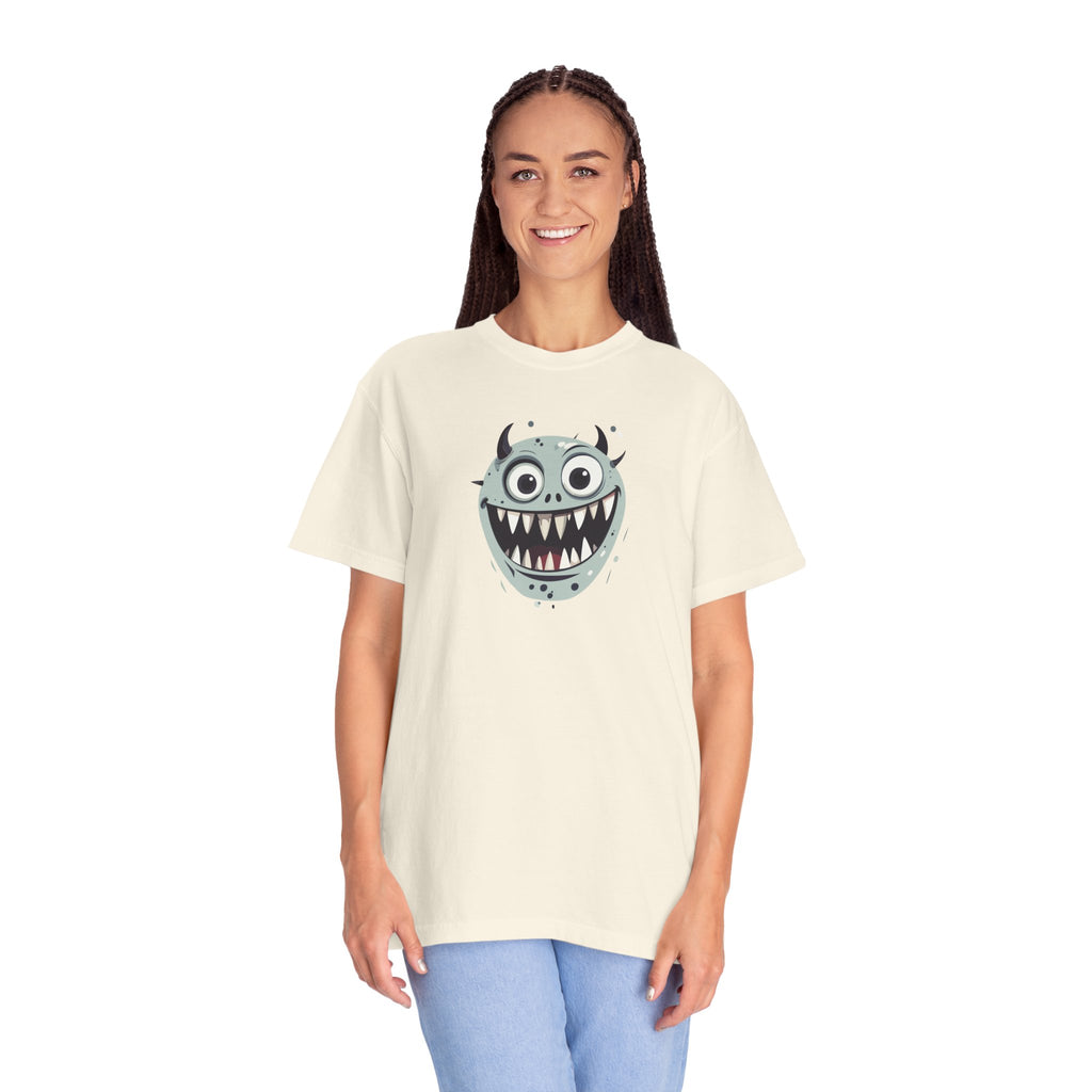 Monster Face T-Shirt Cute Scary Cartoon Graphic Tee