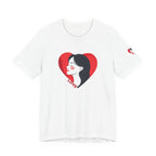 T-Shirt Retro Woman in Heart 'Love' Graphic Tee