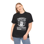 Currently Installing Festive Updates T-Shirt Funny Santa Christmas Holiday Tee