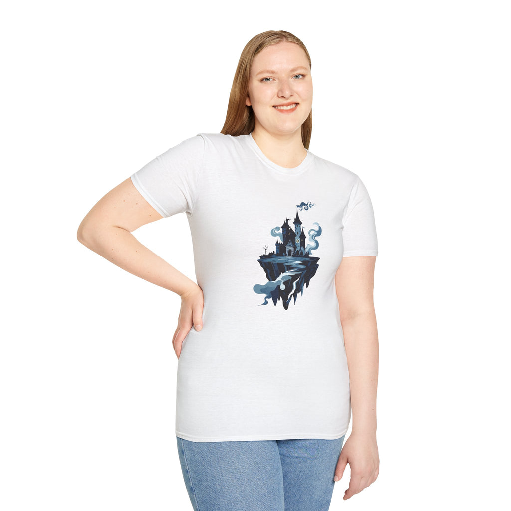Haunted Floating Castle T-Shirt Spooky Gothic Fantasy Tee