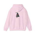 Christmas Tree Heart Hoodie — Cute Minimal Holiday Sweatshirt