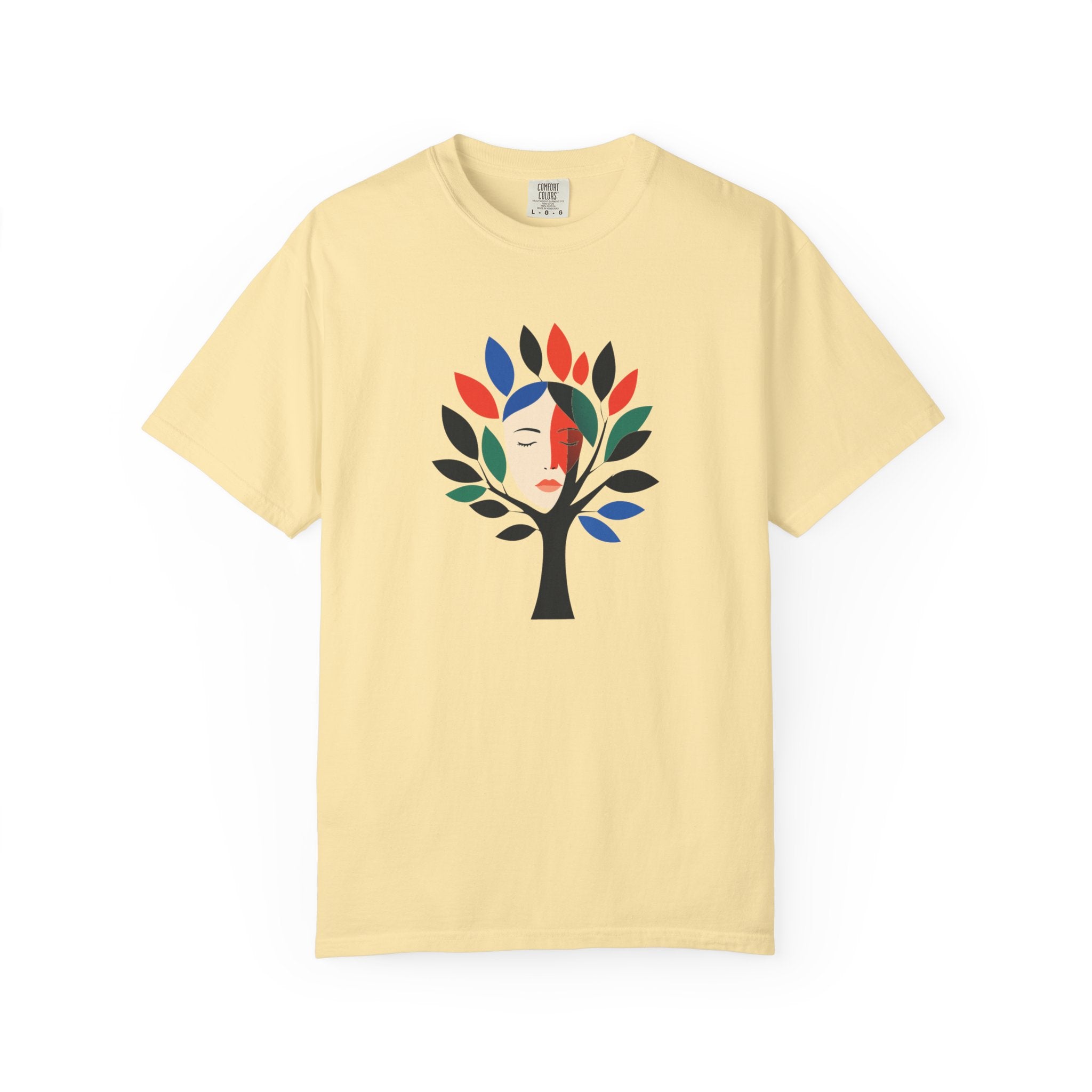 Tree of Faces T-Shirt Colorful Abstract Tree Graphic Tee