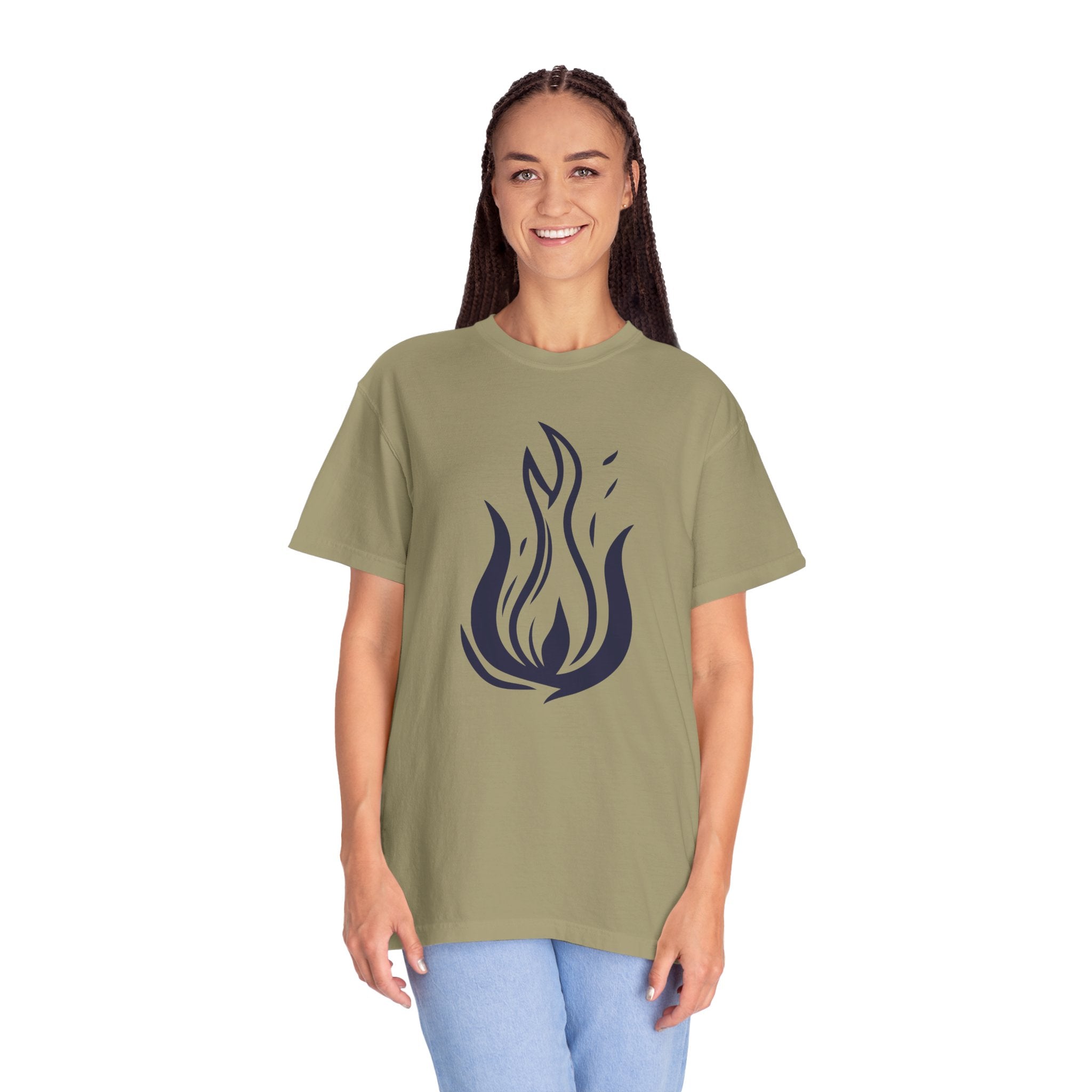 Flame Emblem T-Shirt Minimal Fire Graphic Tee