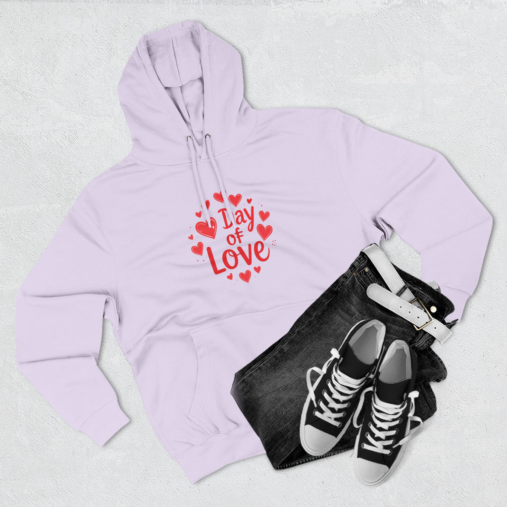 Christmas Wear-Valentine "Day of Love" Hoodie - Heart Graphic Pullover