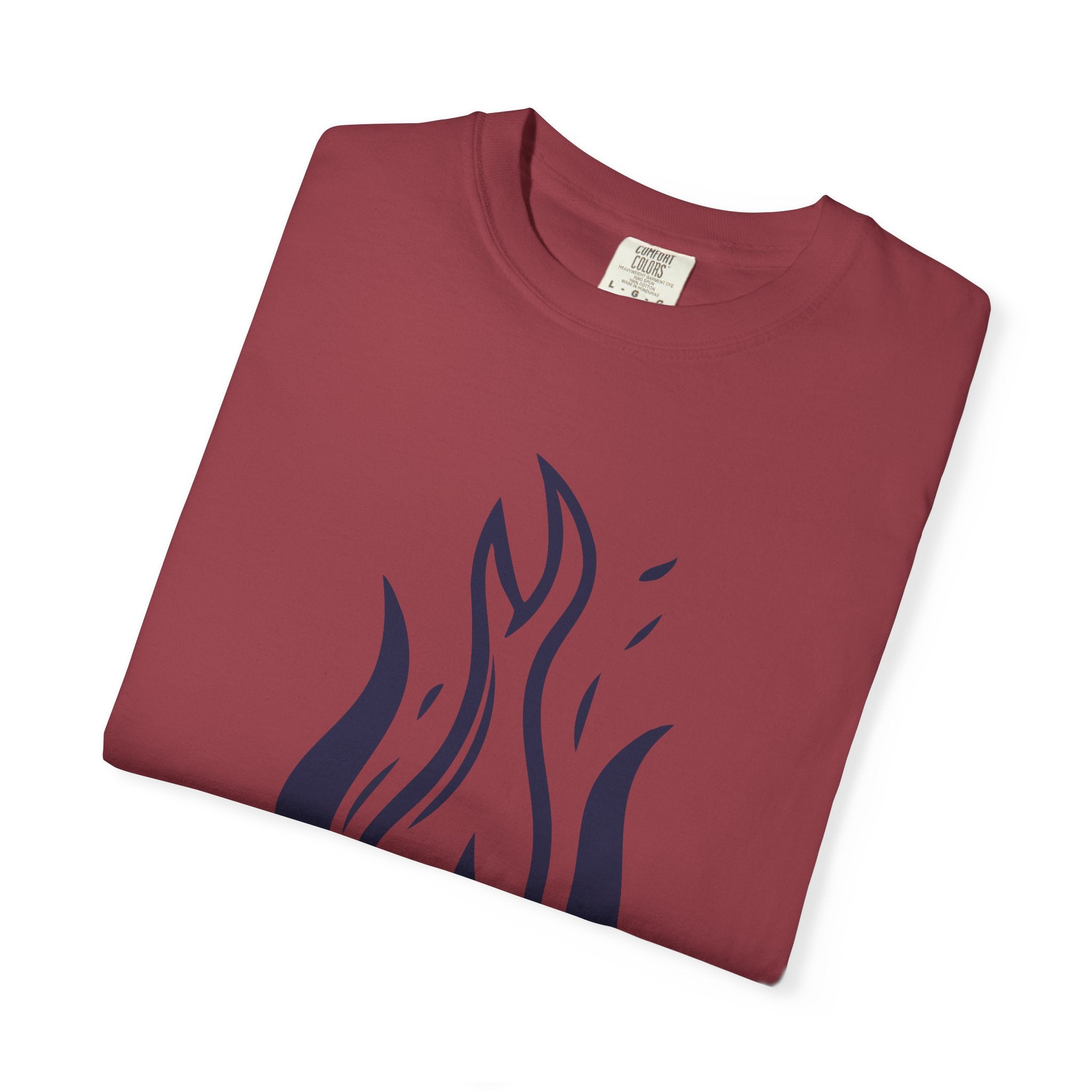 Flame Emblem T-Shirt Minimal Fire Graphic Tee