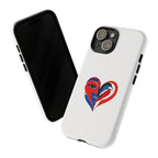 Heart Face Phone Case Red & Blue Abstract Love Design