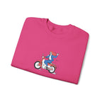 Biker Girl Retro Motorcycle Crewneck Sweatshirt