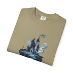 Floating Haunted Castle T‑Shirt Spooky Gothic Fantasy Tee