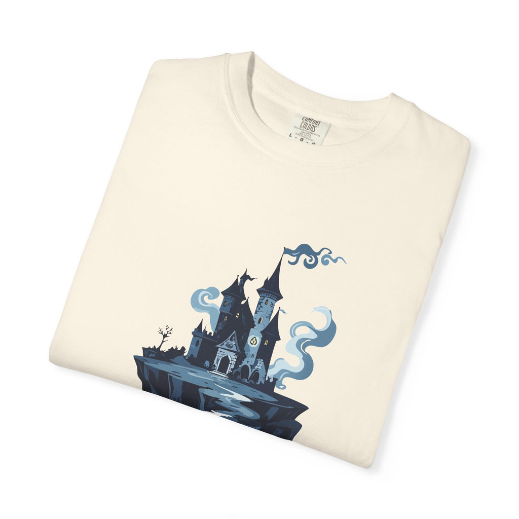 Floating Haunted Castle T‑Shirt Spooky Gothic Fantasy Tee