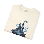Floating Haunted Castle T‑Shirt Spooky Gothic Fantasy Tee