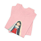 Virgin Mary Illustration Tee — Cute Nativity T-Shirt