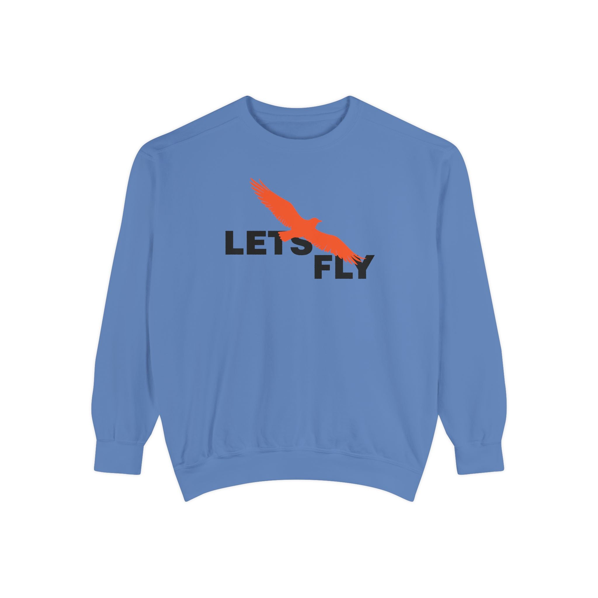 Let's Fly Sweatshirt — Graphic Bird Crewneck for Adventure Lovers